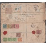 UGANDA 1898 (Aug. 24) British East Africa 2a H2 size Postal Stationery Registration Envelope (open