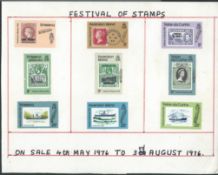 Ascension / St. Helena / Tristan Da Cunha 1976 Festival of Stamps set of three for each territory