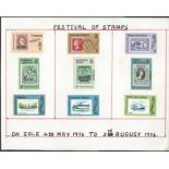 Ascension / St. Helena / Tristan Da Cunha 1976 Festival of Stamps set of three for each territory