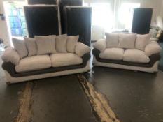 BRAND NEW 3 SEATER PLUS 2 SEATER LULLABY SOFAS IN BEIGE CORD FABRIC
