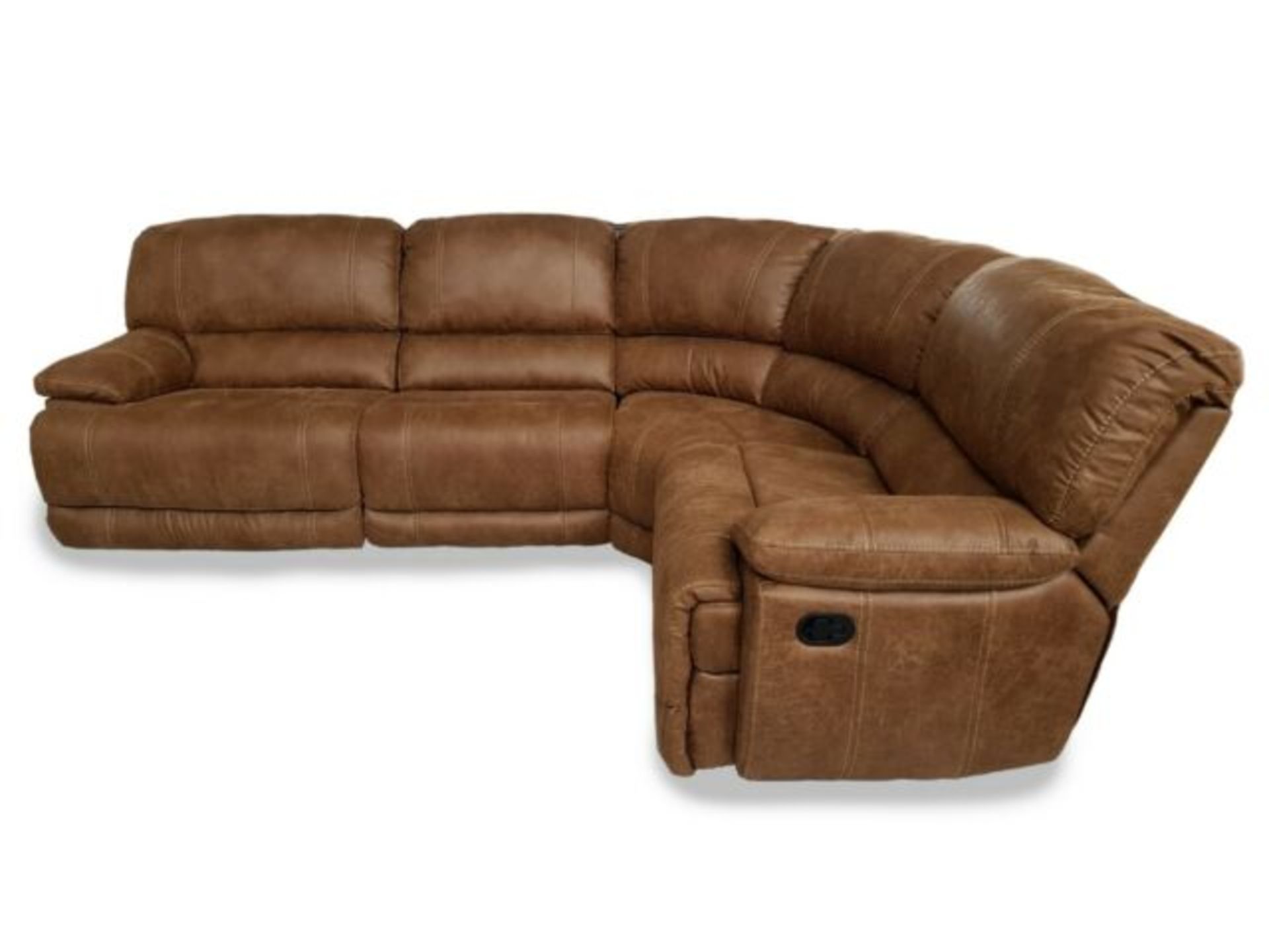 Brand New Boxed Governor Tan Fabric Reclining Corner Sofa