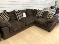 Brand new lullaby 3 seater plus 2 seater in brown cord fabric