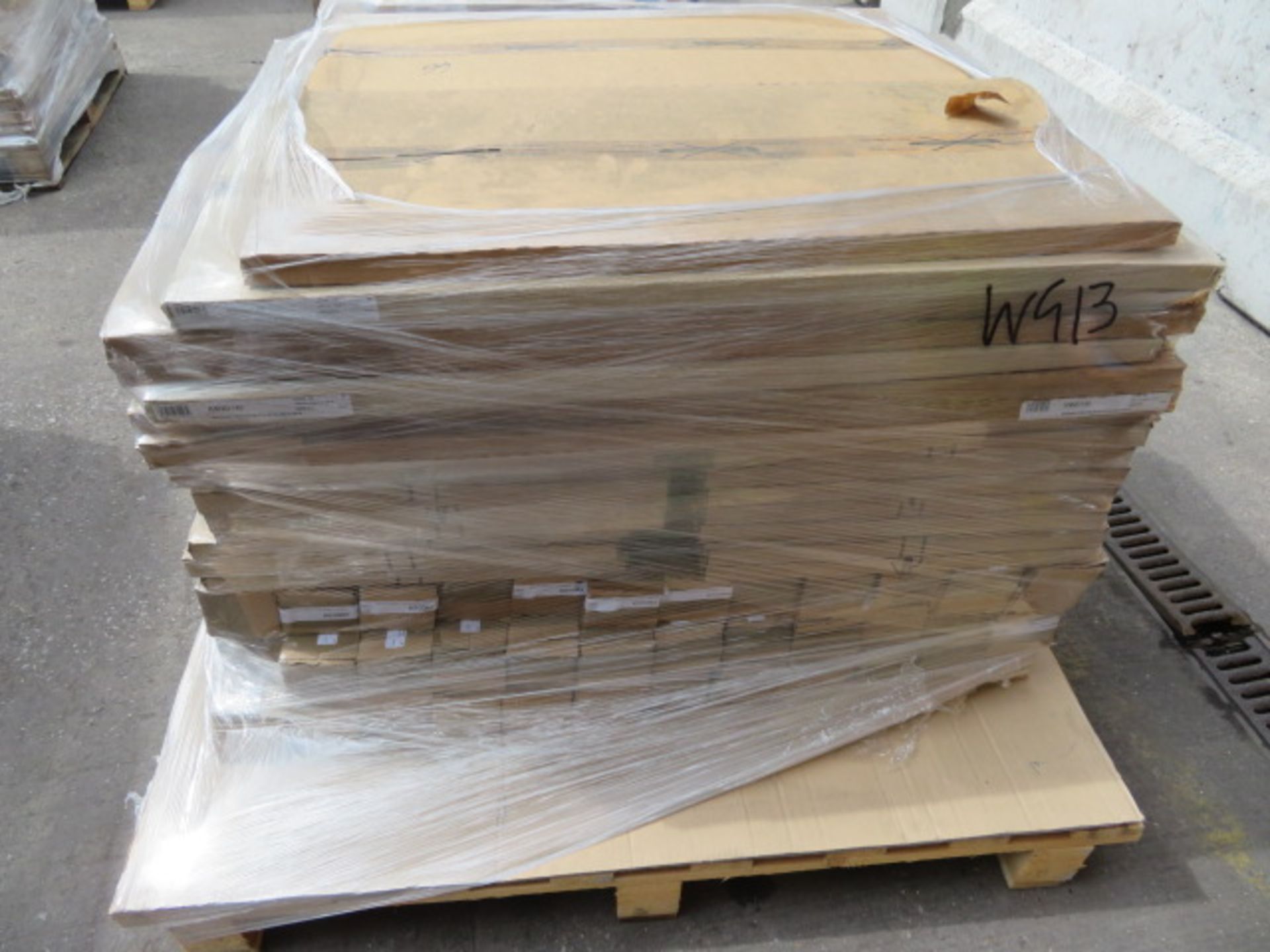 (WG13) Pallet To Contain 66 Items Of New Kitchen Stock. To Include: BI FOLD SLAB IVORY GLOSS, ...