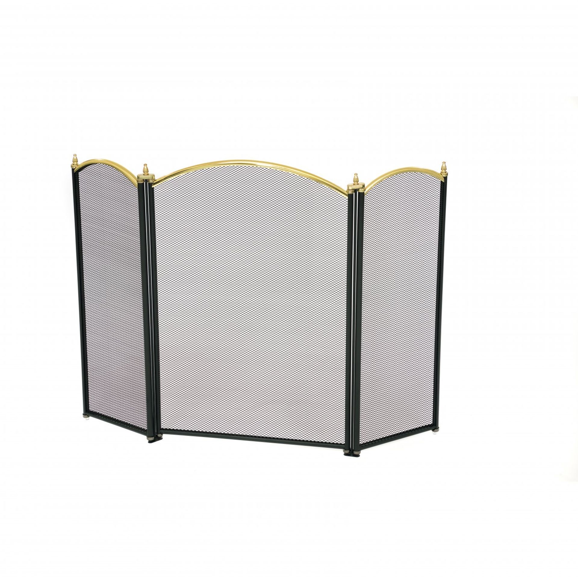 (SK56) Heavy Duty Steel 3 Panel Fire Screen Spark Guard The fire screen provides both a styl...