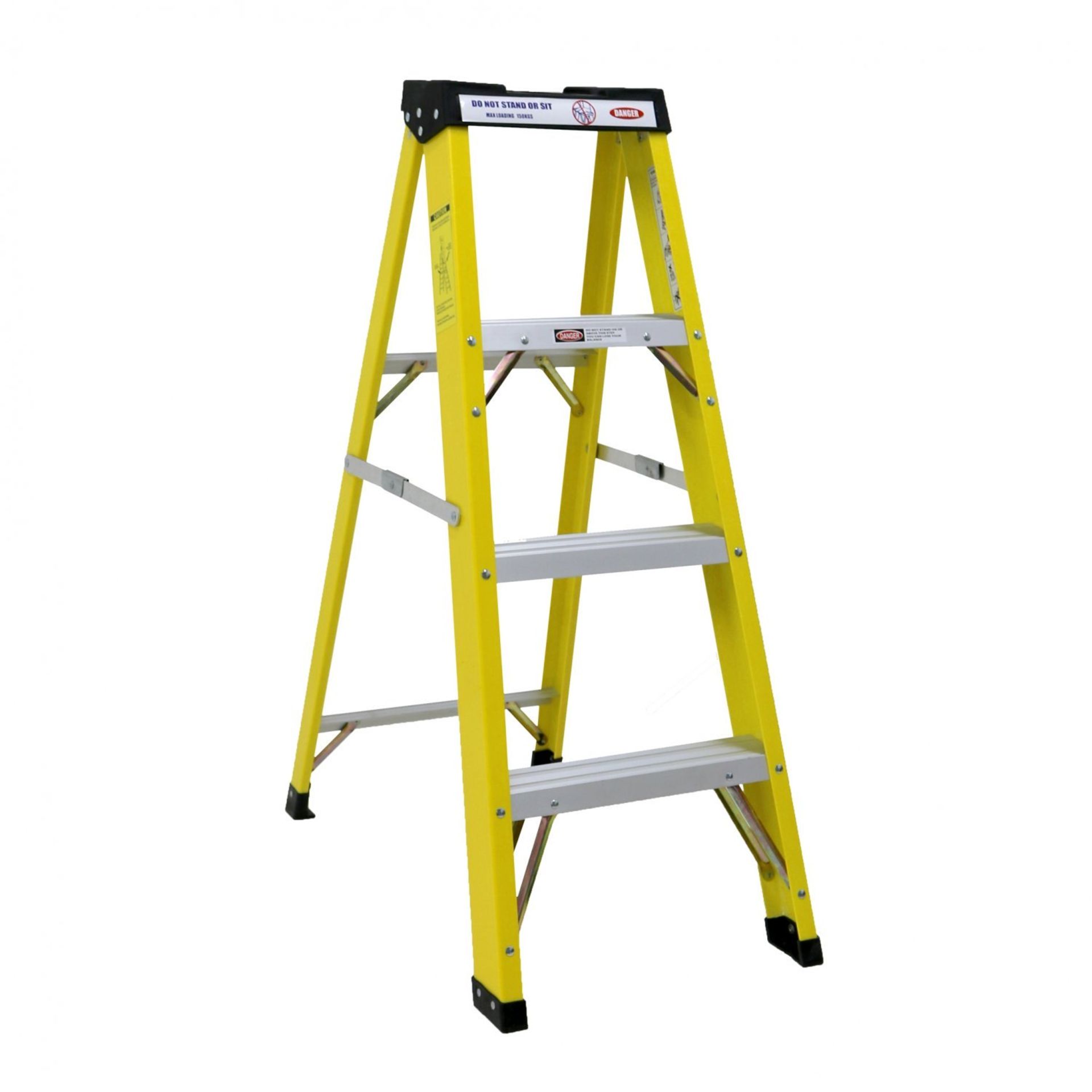 (SK116) Heavy Duty Electricians Fibreglass Step Ladder 4 Tread EN131 The electricians ladder...