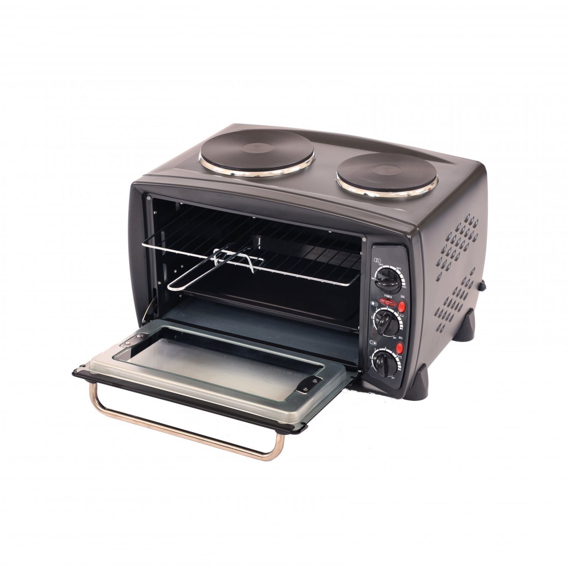 (SK9) Mini Oven c/w Hot Plates And Grill The 26 litre mini oven & grill with double hob is l... - Image 3 of 3