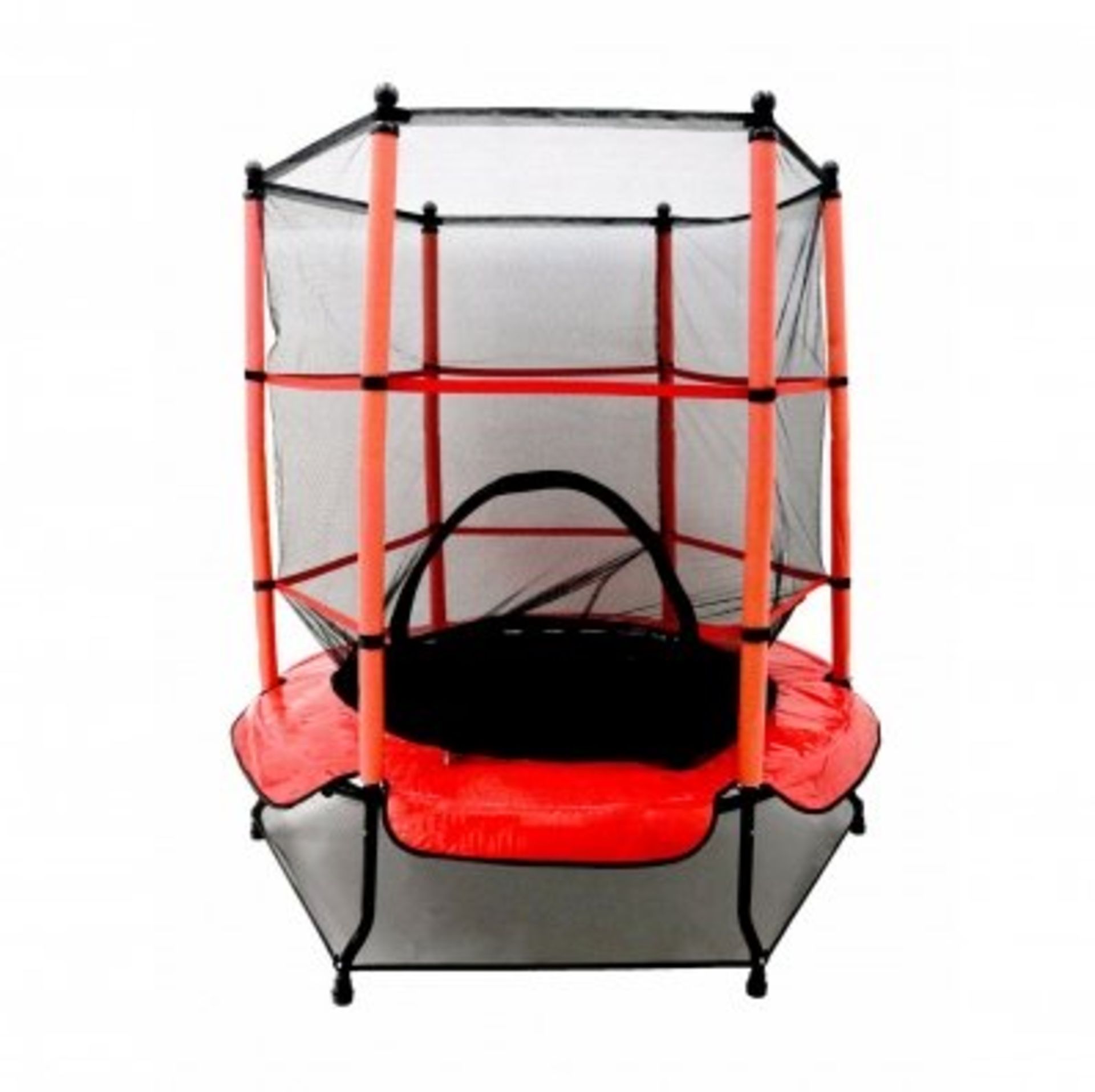 (SK4) 55" Kids Trampoline with Safety Net and Red Cover Garden Outdoor Diameter: 55" - Mat H... - Image 2 of 2
