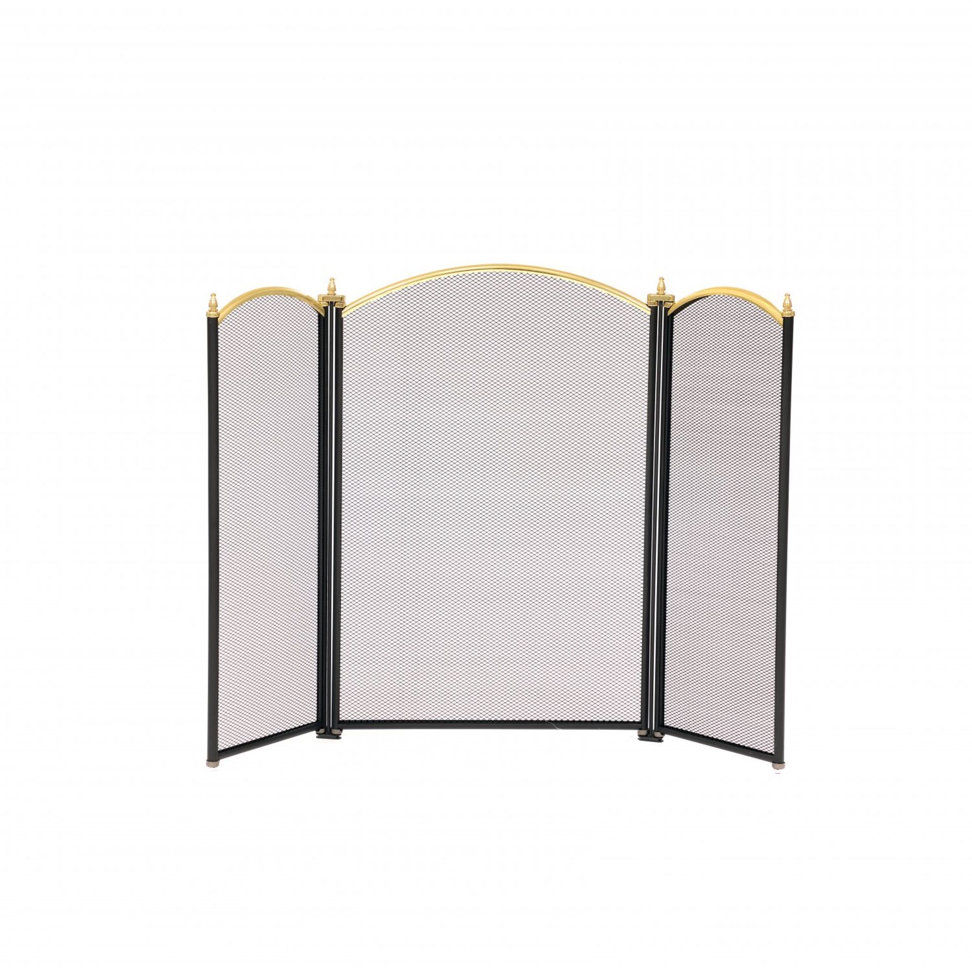 (SK56) Heavy Duty Steel 3 Panel Fire Screen Spark Guard The fire screen provides both a styl... - Image 2 of 2