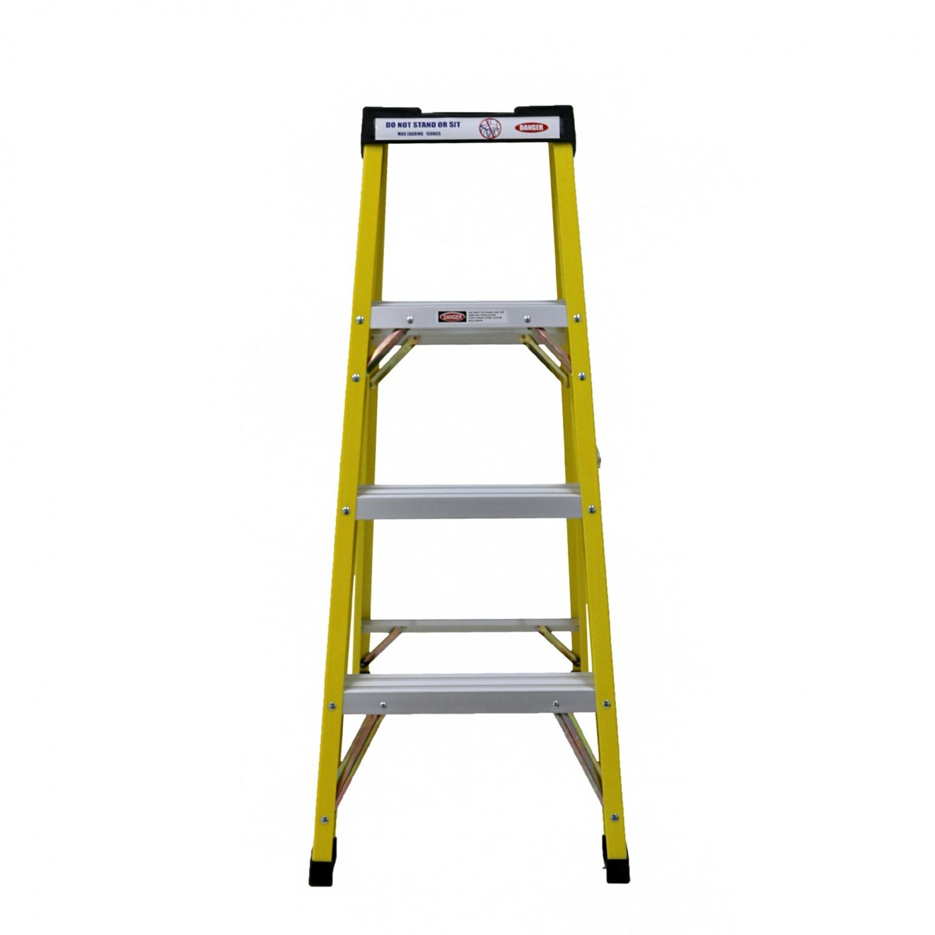 (SK116) Heavy Duty Electricians Fibreglass Step Ladder 4 Tread EN131 The electricians ladder... - Image 2 of 2