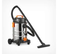 (GE50) 30L Wet & Dry Vacuum Designed for heavy duty cleaning jobs, this multi-use 30L Wet & Dr...