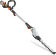 (GE21) Cordless Pole Hedge Trimmer with 20V MAX Battery, Charger, Shoulder Strap & Blade Cover ...