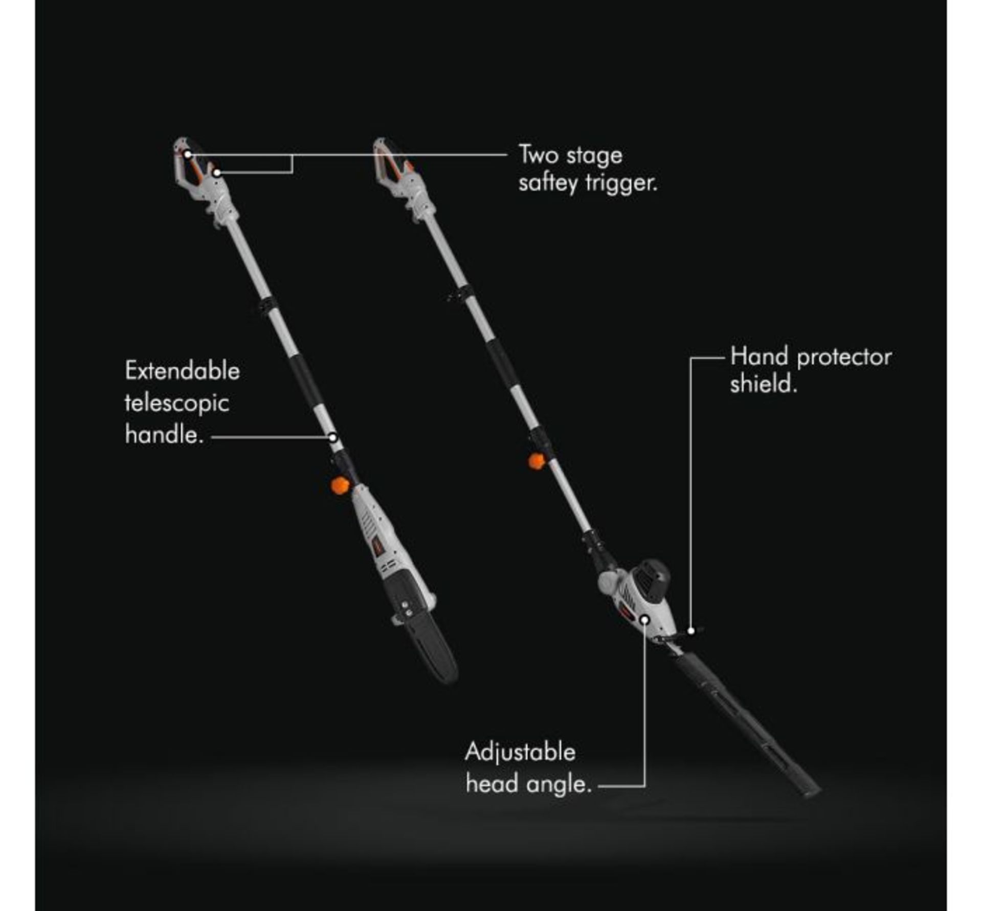 (GE69) 2 in 1 Chainsaw Trimmer Made from durable plastic with an aluminium tube the extendable ... - Image 3 of 3