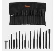 (GE58) 16pc Punch & Chisel Set Set includes 3 x cold chisels (9.5, 12.5 + 16mm), 5 x pin punch...