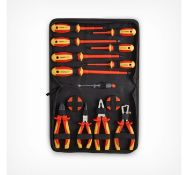 (GE11) VDE Hand Tool Set Fully VDE rated 15pc set includes pliers and screwdrivers for safe an...