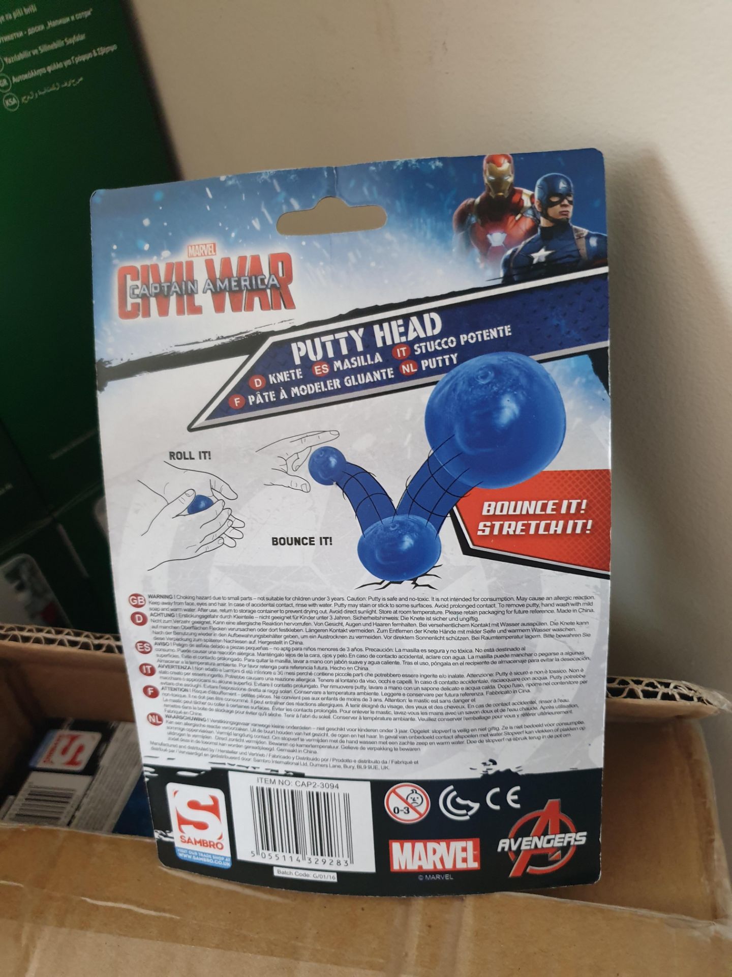 144 X AVENGERS CAPTAIN AMERICA PUTTY HEAD - Image 3 of 3