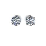 9ct White Gold Four Claw Set Diamond Earring 0.33 Carats