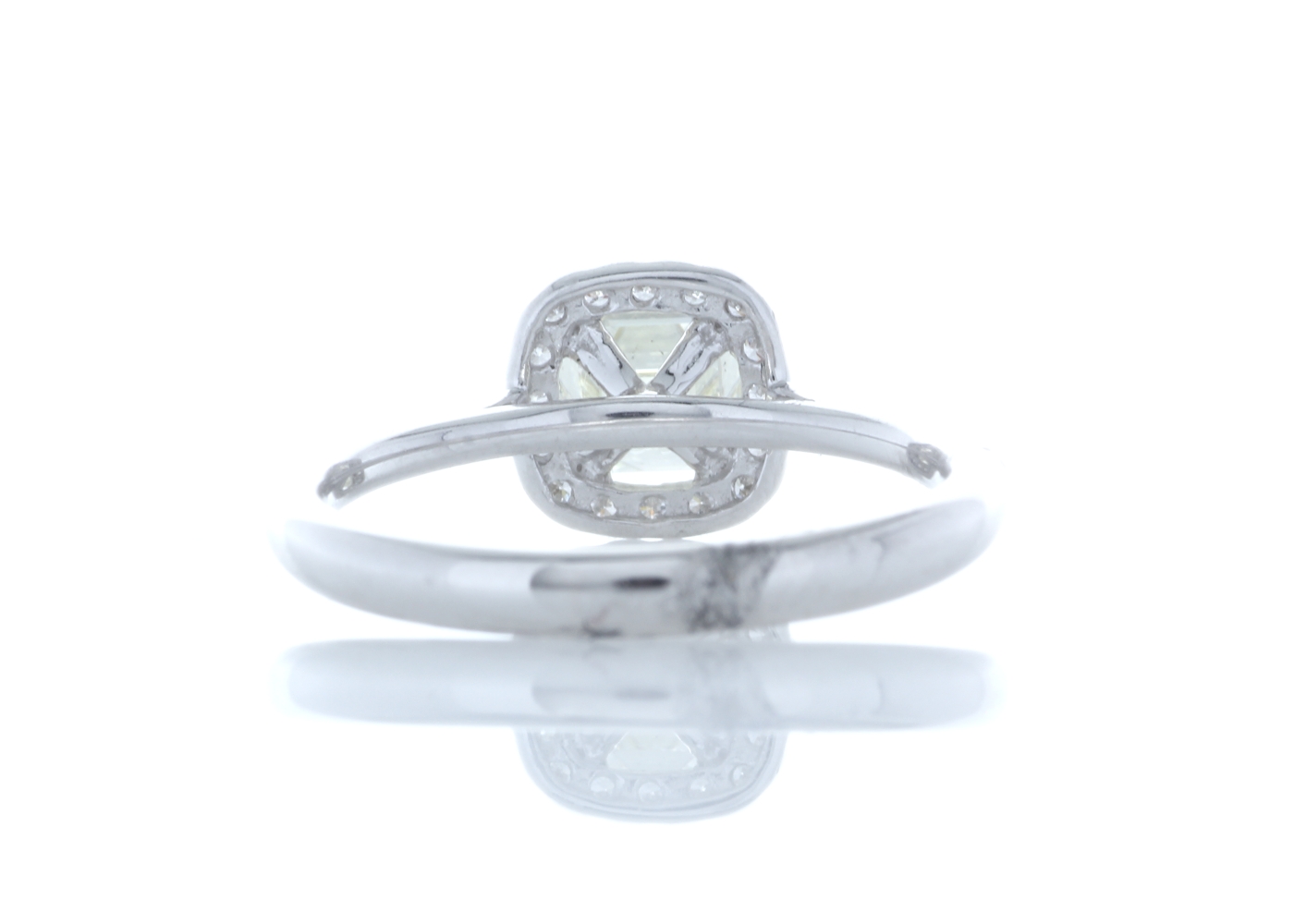 18ct White Gold Single Stone With Halo Setting Ring (1.01) 1.27 Carats - Image 3 of 6