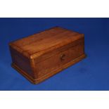 Wooden lockable jewellery trinket box, lovely patina. Posibly Edwardian.