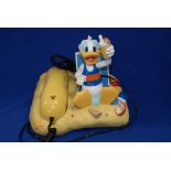 Walt Disney Donald Duck Desk Telephone 1990s Collectible, Rare, Mybelle 105DON