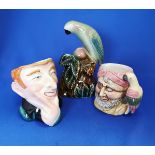 3 Kitsch Vintage Items. Toby Jug. Lustre.