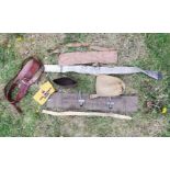 Group Lot of Military Kit Items including Sam Brown