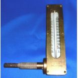Vintage Brass Thermometer High Temperature Boiler Railwayana Manifold Railway