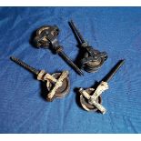 4 Screw In Ceiling Airer Double Pulleys Original Antique Iron