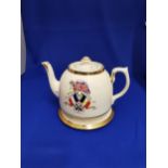 Rare Commemorative teapot 1914 Allies S.J. Ltd. B. England with stand