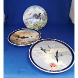 Group of 3 collectable Wedgwood vintage aircraft comemorative plates.