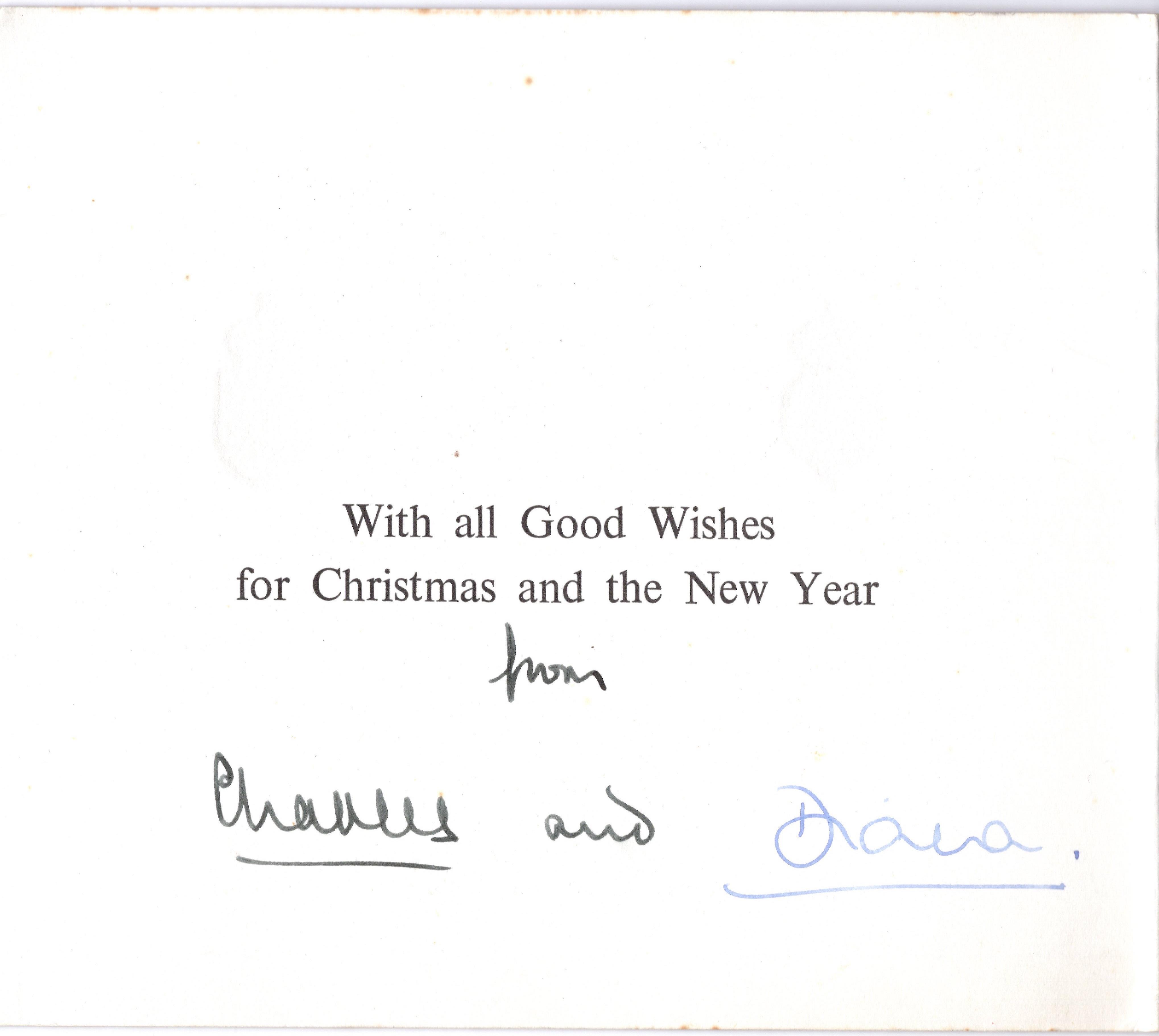 Rare Princess Diana & Prince Charles 1982 Christmas Card - Image 3 of 5