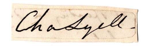 Historical Signed Autograph - Sir Charles Lyell - Geologist