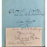 Edward Elgar Letter Extract & Arthur Somervell Hand Signed Autograph