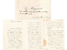 Georges Picquart - Handwritten letter to Le President & Inscribed Visiting Card