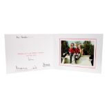 Rare Princess Diana & Prince Charles 1990 Christmas Card with Original Envelope