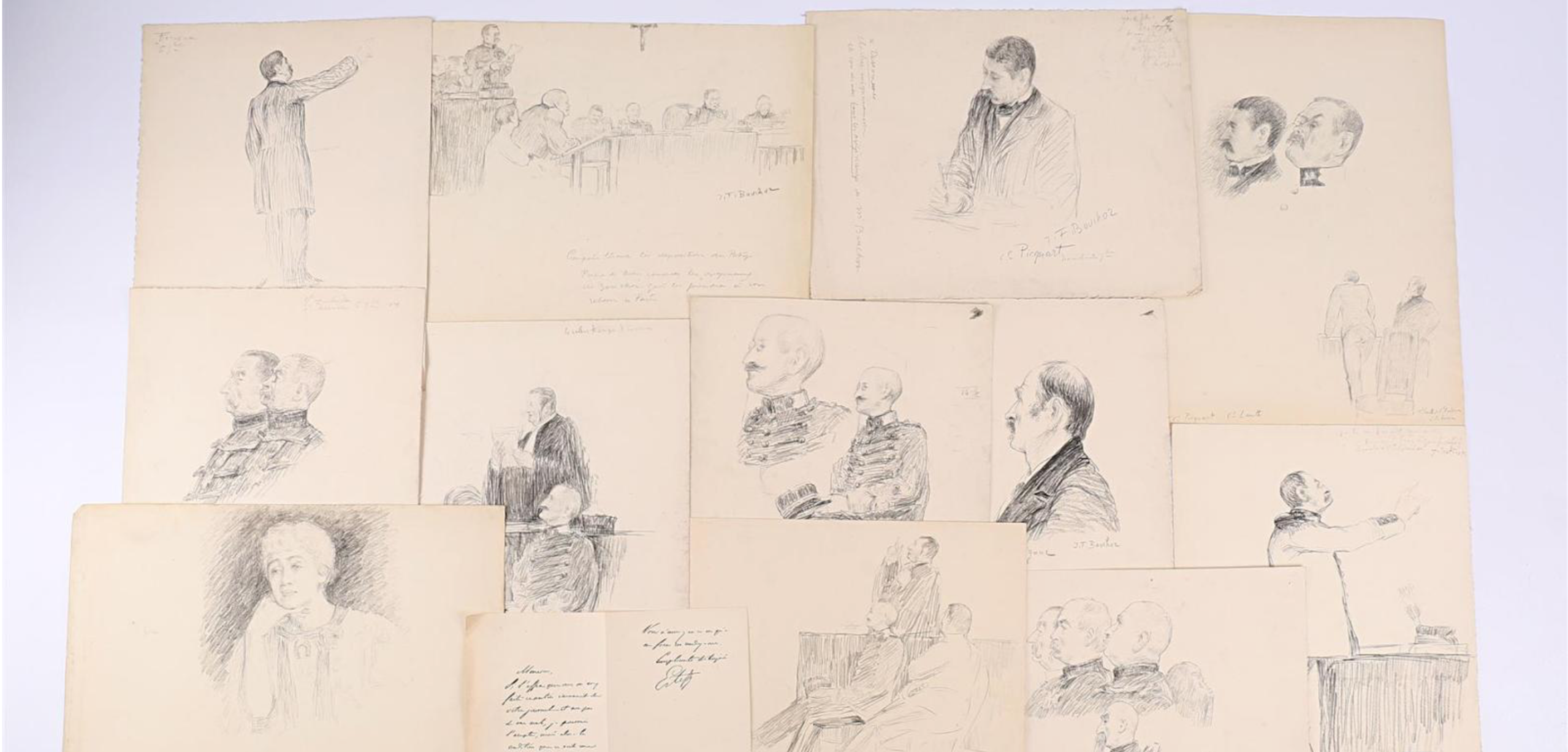 J'Accuse Newspaper, Emile Zola Quote, Signed Dreyfus Portrait, Rare Trial Drawings & Schwartzkoppen - Image 12 of 74