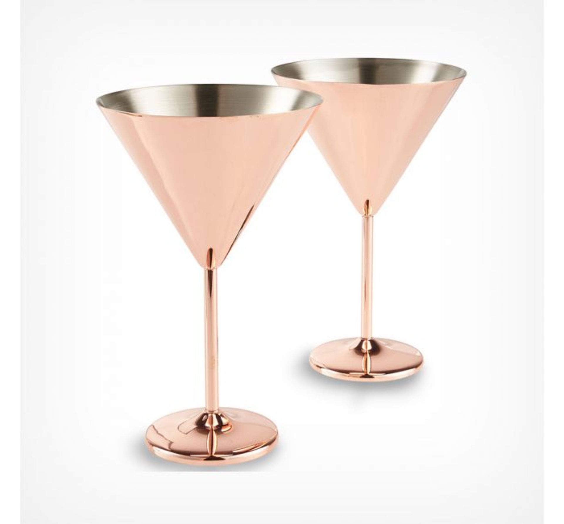 (TD49) Copper Martini Glasses Fantastic for parties, picnics, camping trips or relaxing in the... - Image 2 of 3