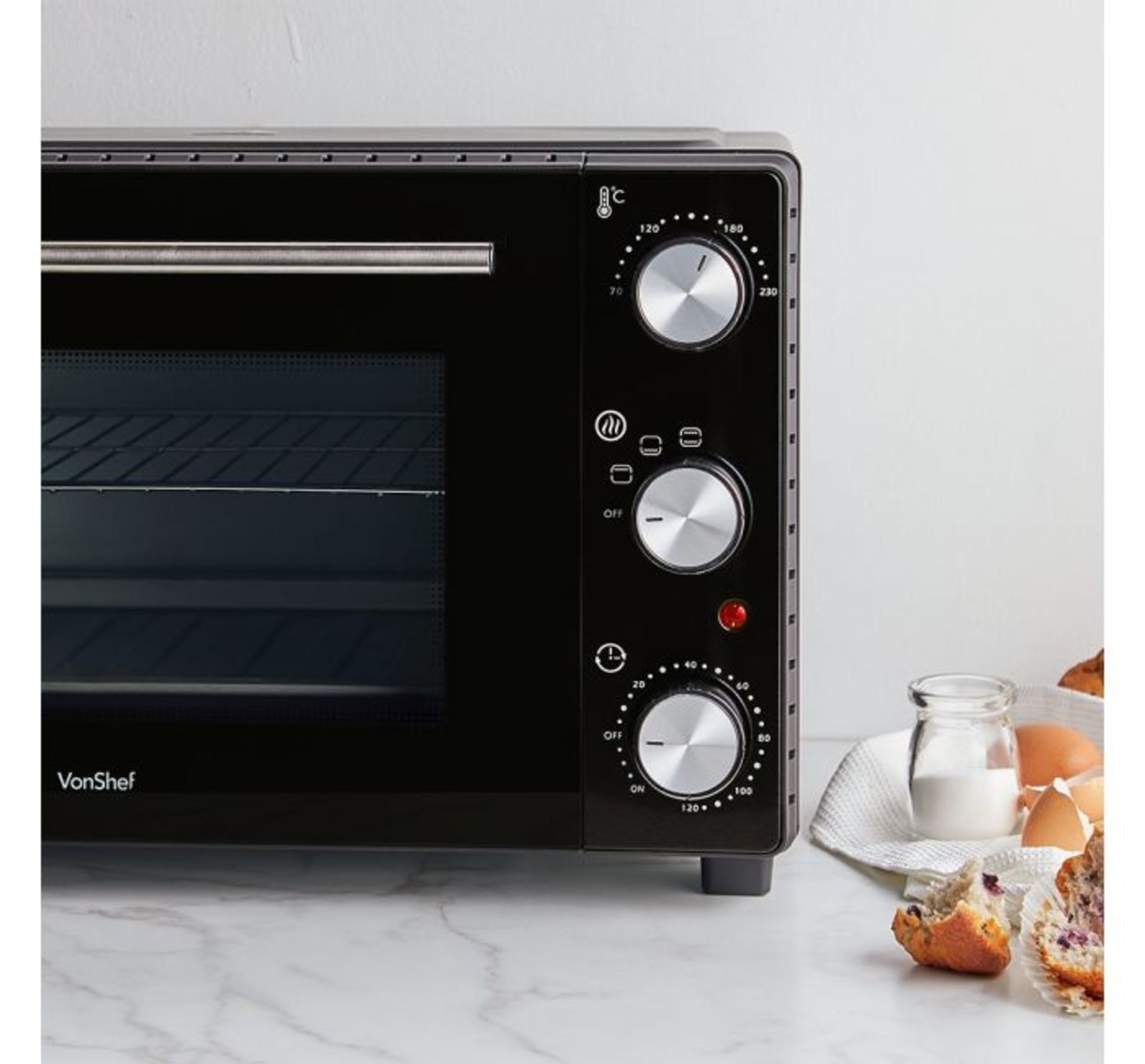 (TD23) 28L Mini Oven 600W power with multiple cooking functions Temperature ranges between 70... - Image 3 of 3