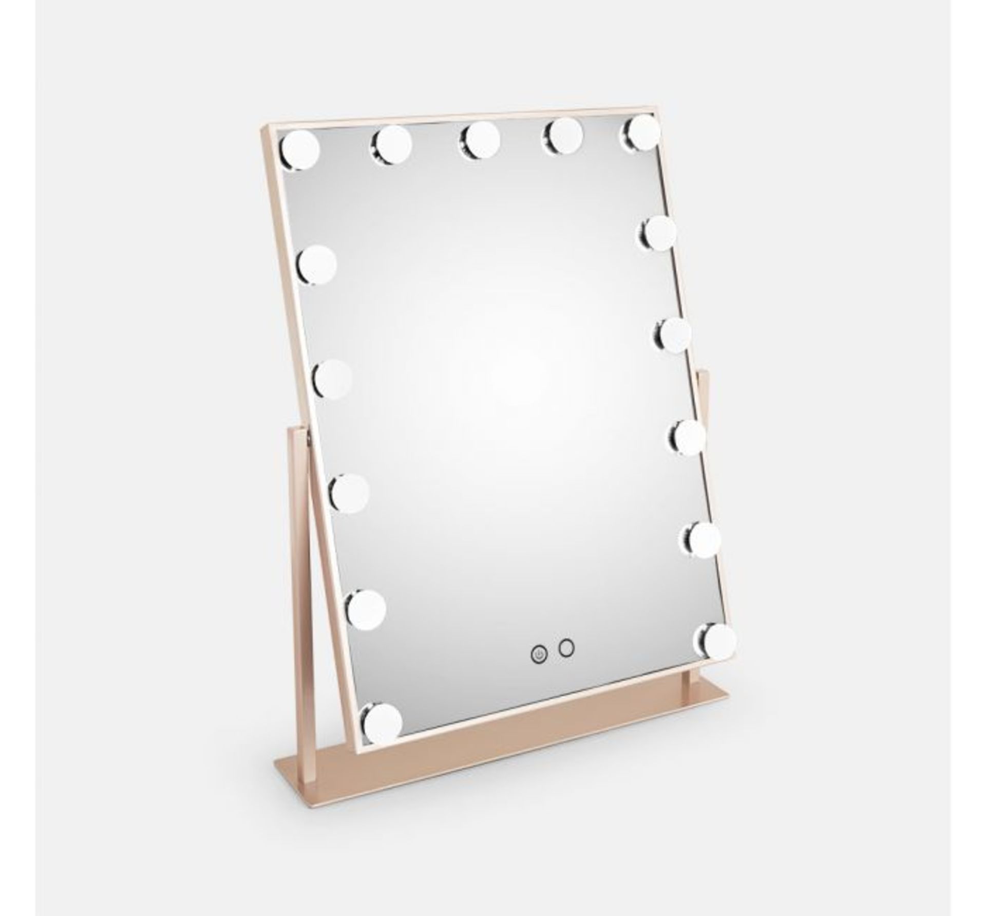 (TD15) Champagne Hollywood Mirror Framed by 15 LED lights to offer illumination from every ang... - Image 2 of 3