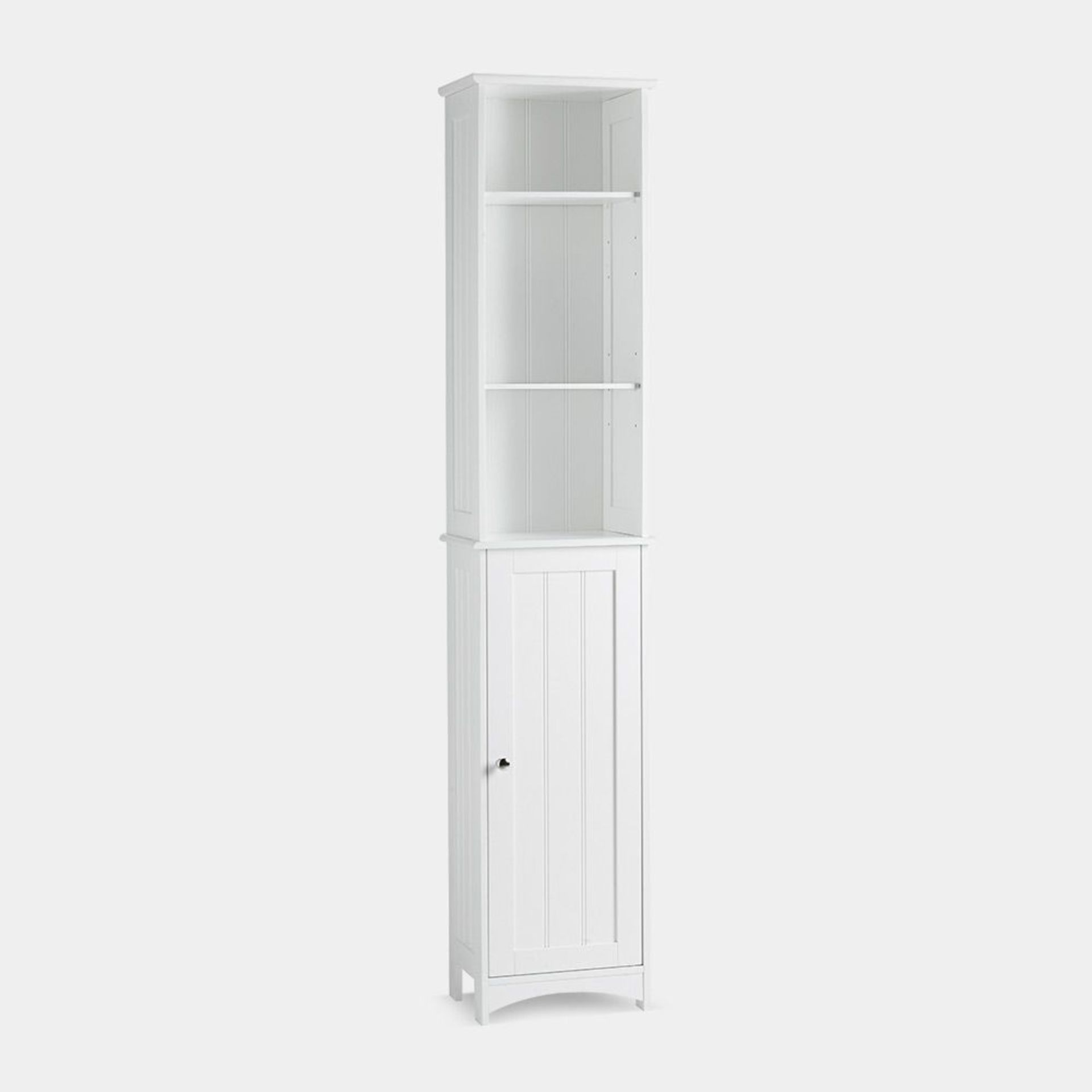 (AP291) Colonial Tall Storage Unit Easy to clean with a water resistant white paint finish Fe... - Image 2 of 2