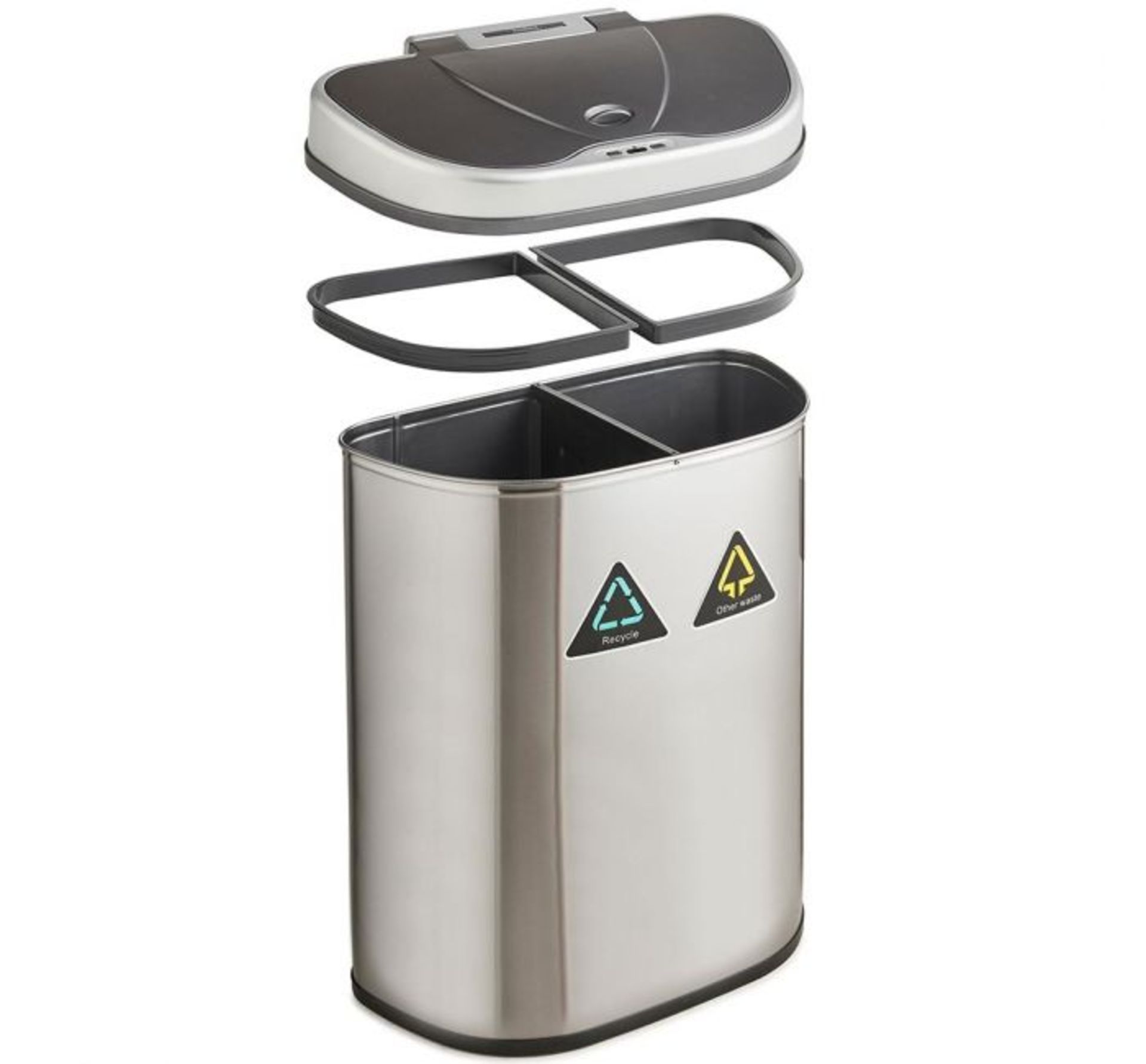 (TD29) 70L Recycling Sensor Bin LED Infrared Sensor opens the lid automatically, so there’s ... - Image 3 of 3