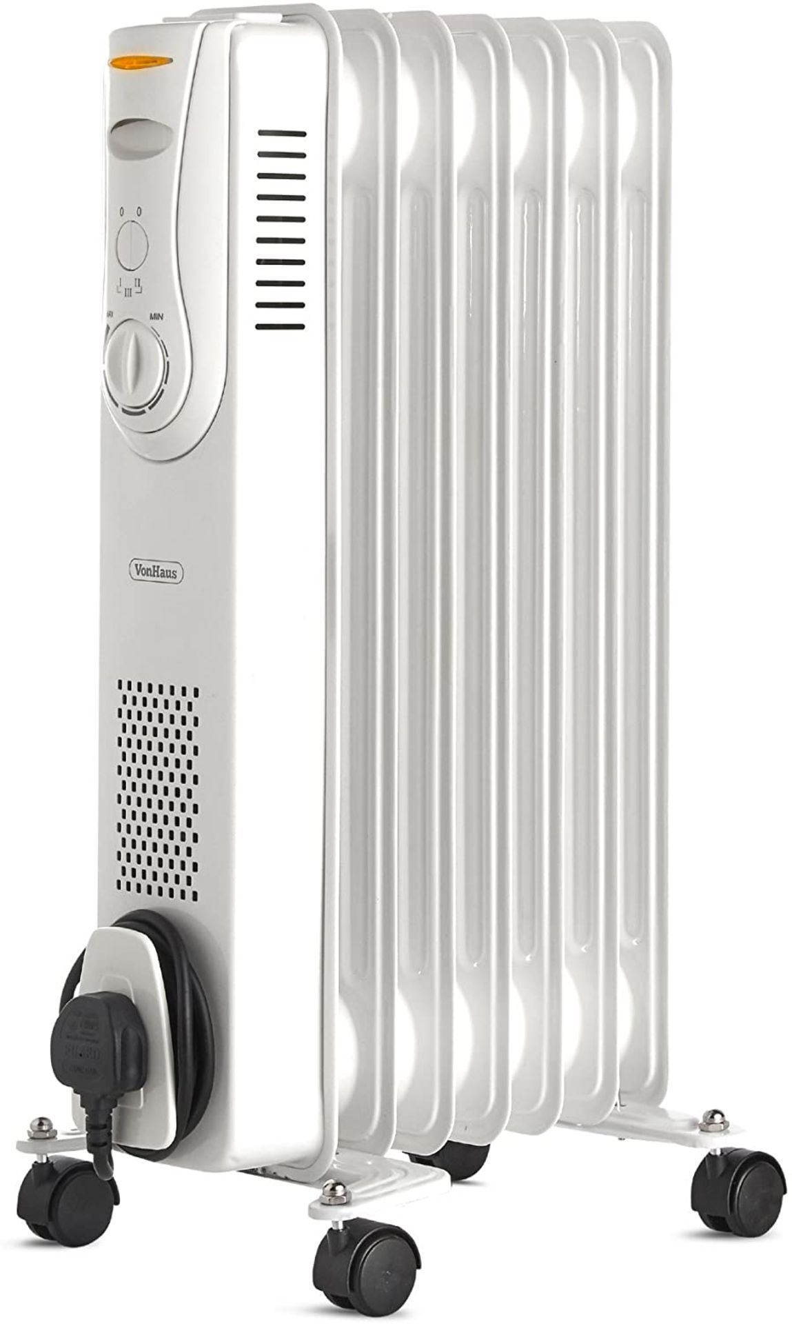 (TD14) Oil Filled Radiator – 1500W/1.5KW – 7 Fin – Freestanding – Small Plug in Portab... - Image 2 of 2