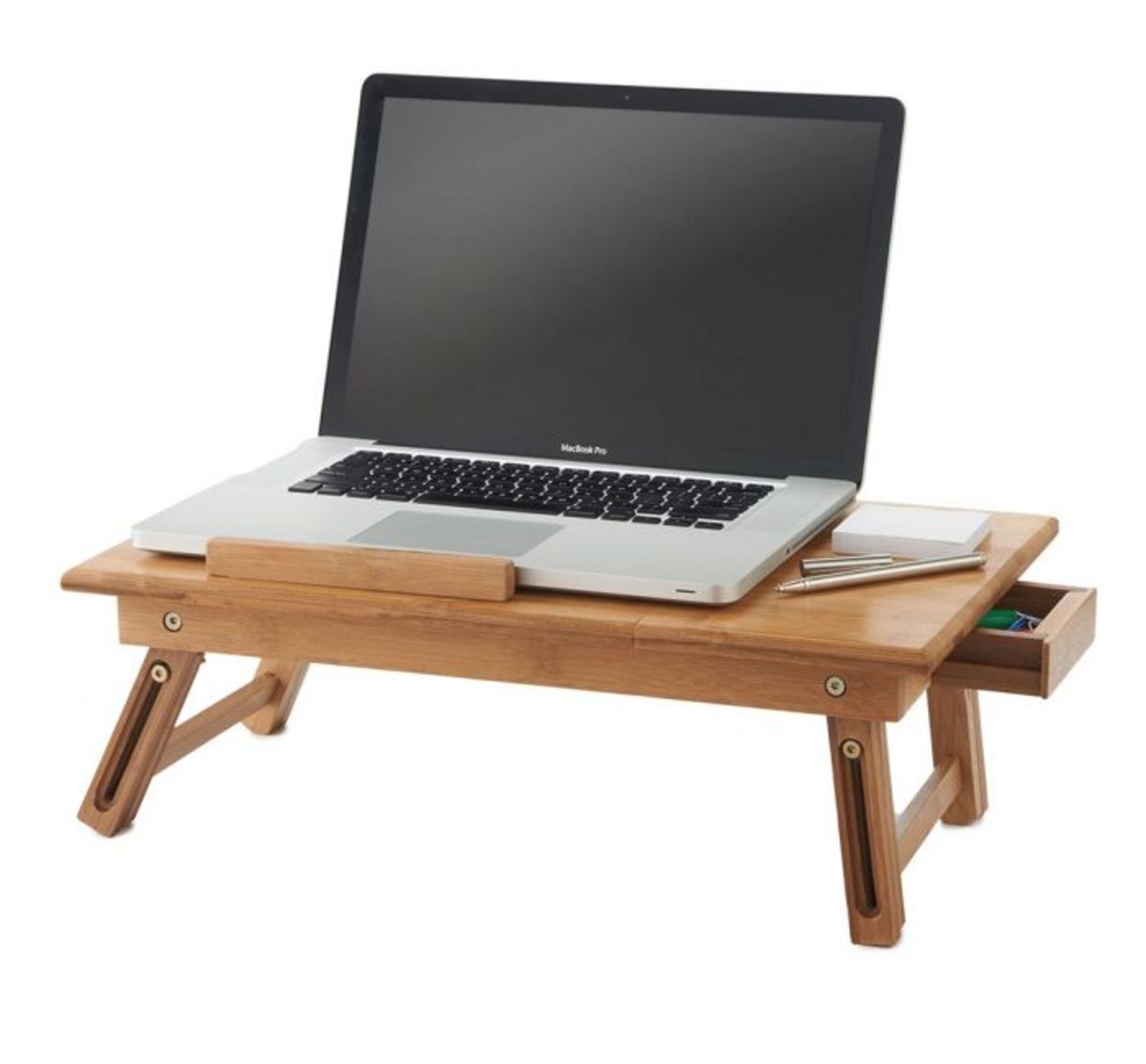 (AP140) Bamboo Tablet & Laptop Table Suits most standard-sized laptops Sturdy but lightweight... - Image 2 of 3