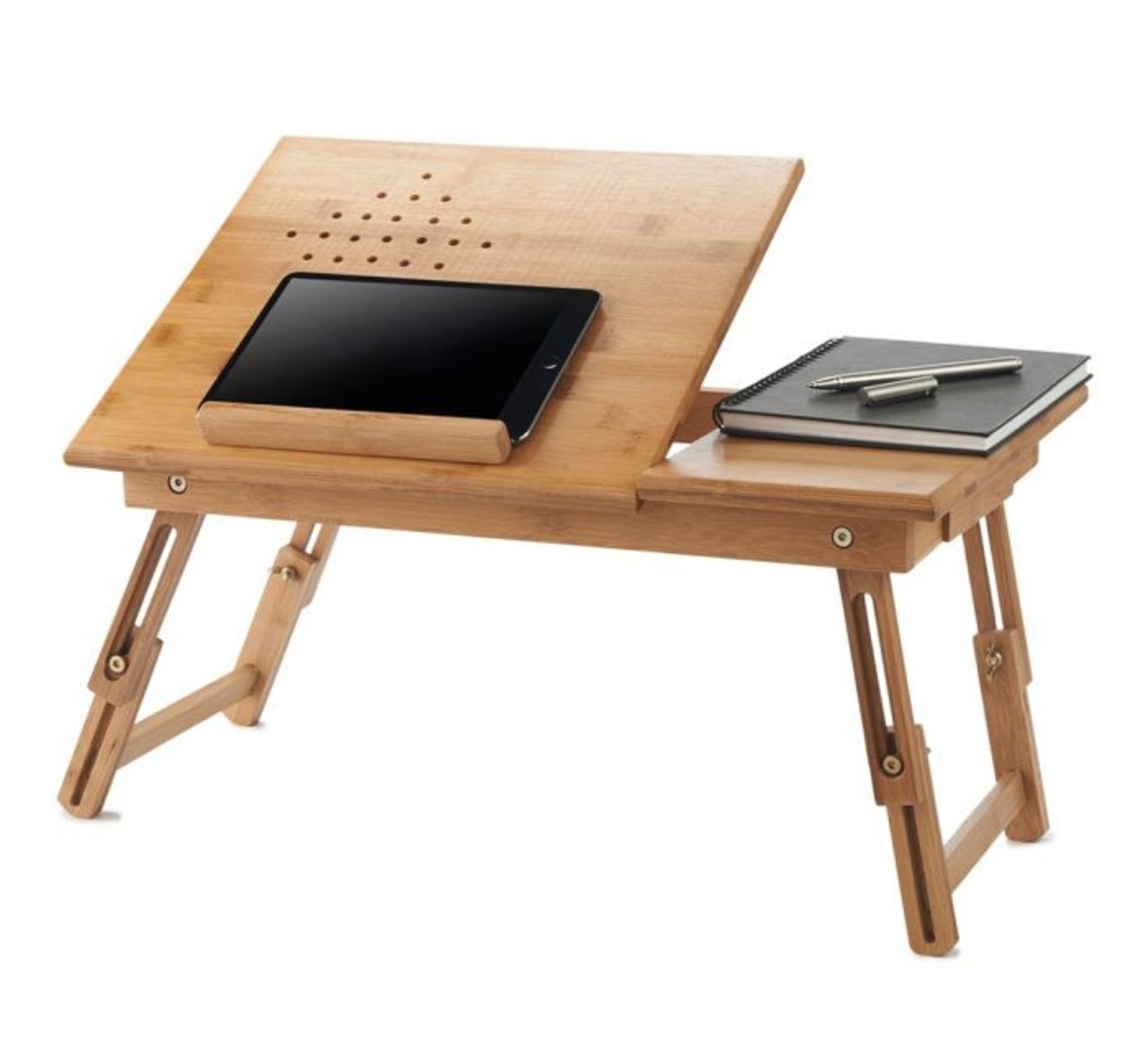 (AP140) Bamboo Tablet & Laptop Table Suits most standard-sized laptops Sturdy but lightweight... - Image 3 of 3