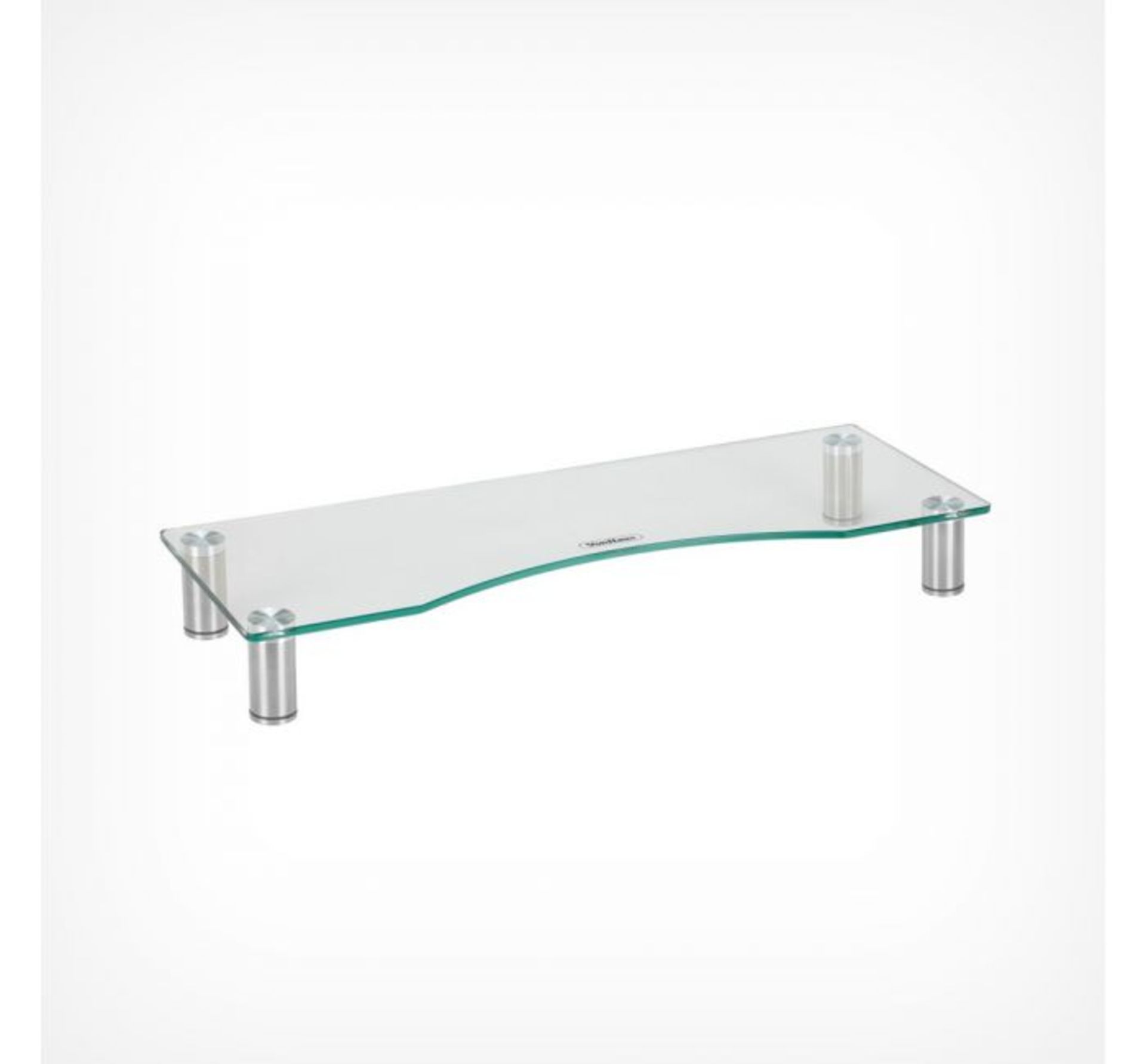 (TD42) Large Glass Monitor Stand Made from strong 8mm thick clear tempered glass measuring 700... - Image 2 of 3