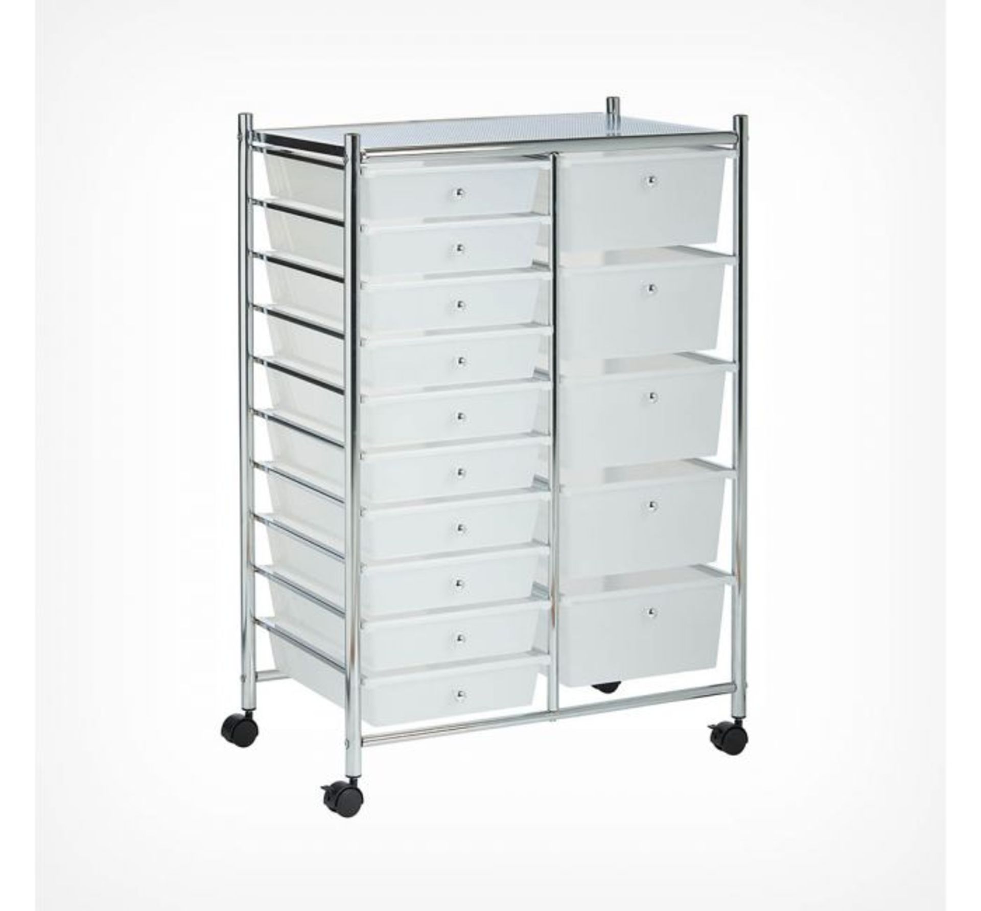 (AP190) White 15 Drawer Trolley Perfect for homes, offices, beauty salons, hairdressers and mo... - Image 2 of 3