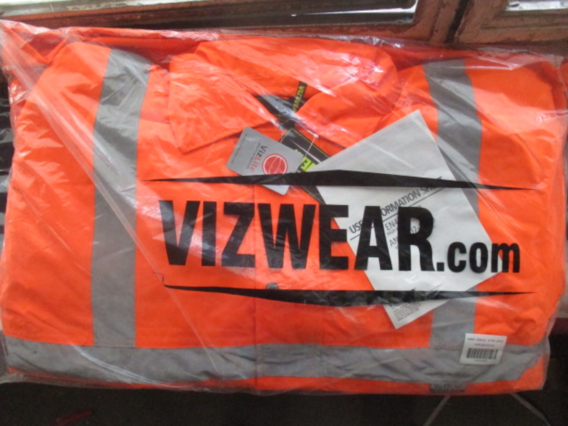 10pcs Brand New Vizwear Padded Orange Bomber - Larger 3xl Sizes