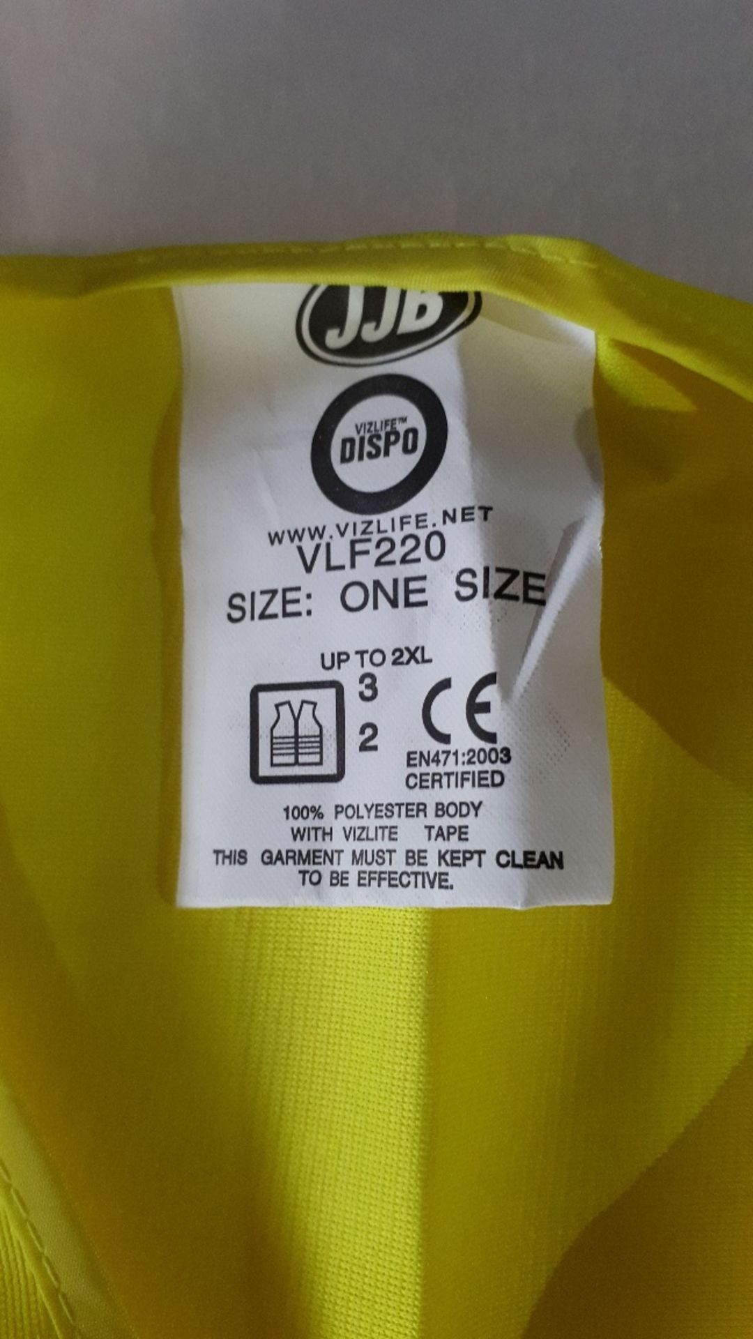 200pcs Of Brand New Universal Size HiViz Vest Jerkin With Half Sleeves - Image 2 of 2