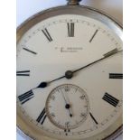 J W Benson Silver Pocket Watch