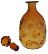 Thomas Webb Golden Amber Decanter And Stopper