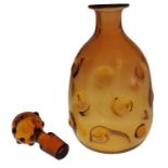 Thomas Webb Golden Amber Decanter And Stopper